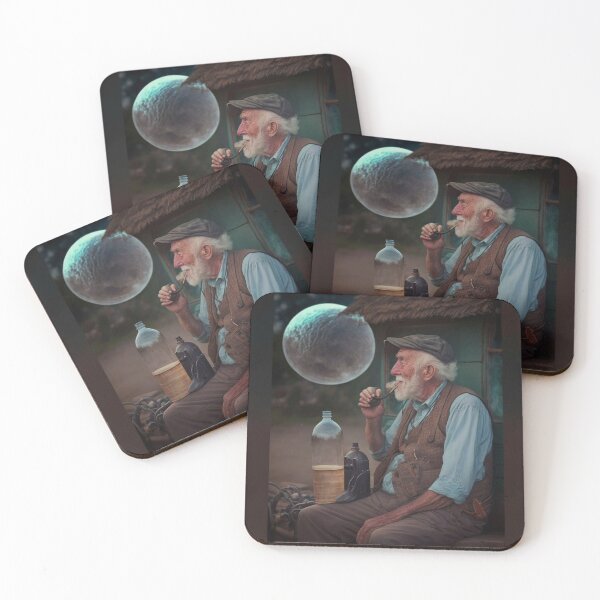 Item preview, The coffee shop man with the moon designed and sold by Shagrah.