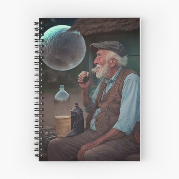 Item preview, The coffee shop man with the moon designed and sold by Shagrah.