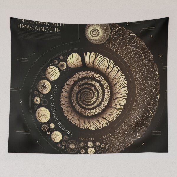 Item preview, Fibonacci Style Spiral Infographic Colourful Abstract  designed and sold by RAGANADesign.