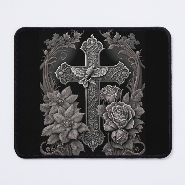 Item preview, Eternal Love: Gothic Cross and Flowers  designed and sold by Myriam Iart.