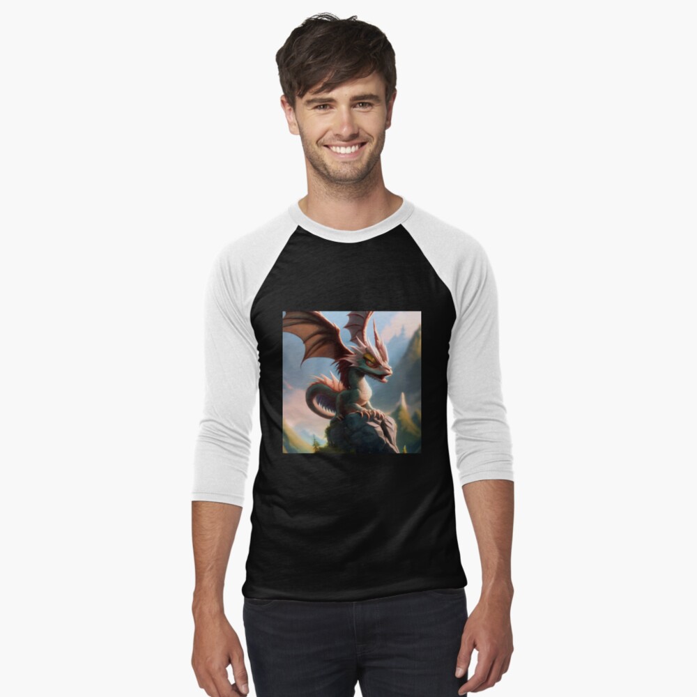 Item preview, Baseball ¾ Sleeve T-Shirt designed and sold by dragynrain.