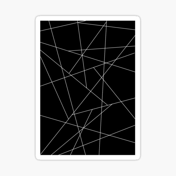 Black and White Geometric Sticker