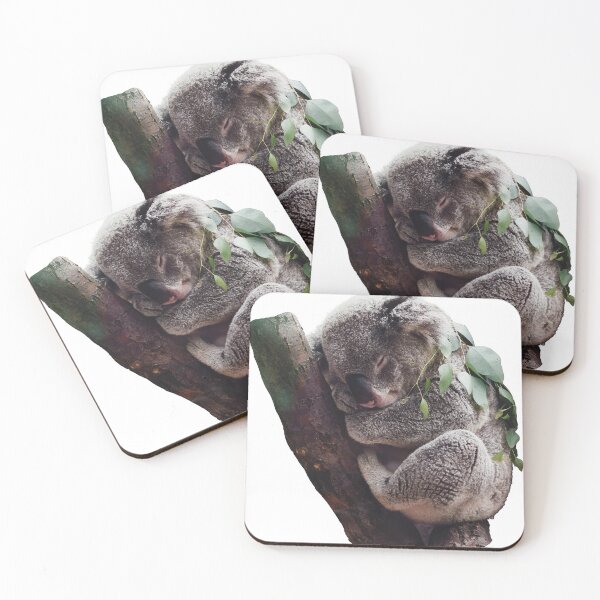 Item preview, Sleepy Koala on a Tree Branch designed and sold by CritterSticker.