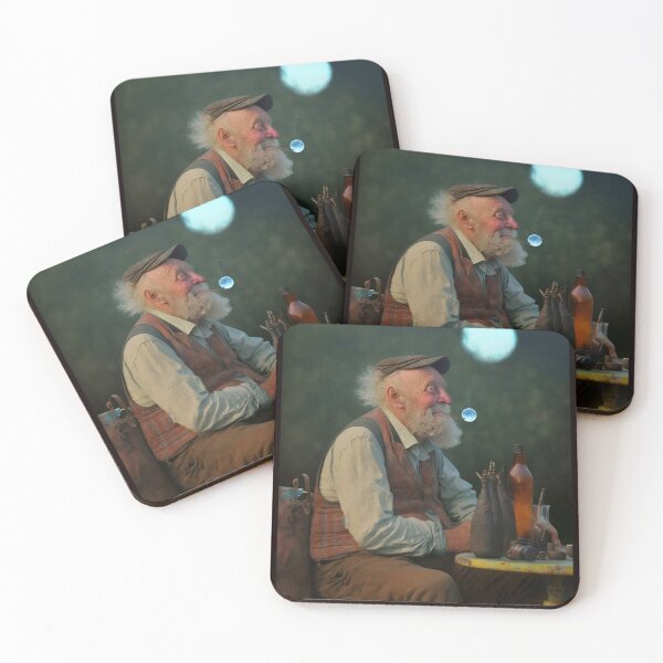 Item preview, The old man tries to smile and with a moon designed and sold by Shagrah.