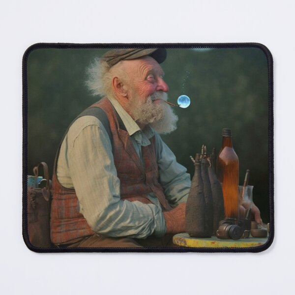 Item preview, The old man tries to smile and with a moon designed and sold by Shagrah.