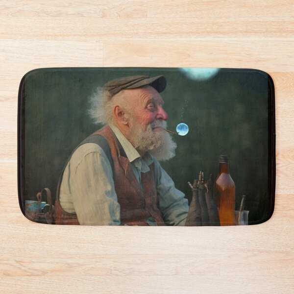 Item preview, The old man tries to smile and with a moon designed and sold by Shagrah.