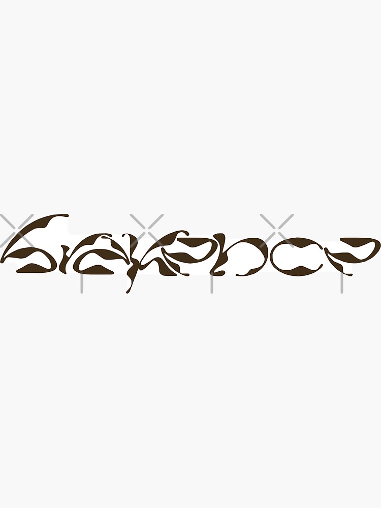 "brakence lowercase hypochondriac" Sticker for Sale by StickTheSong