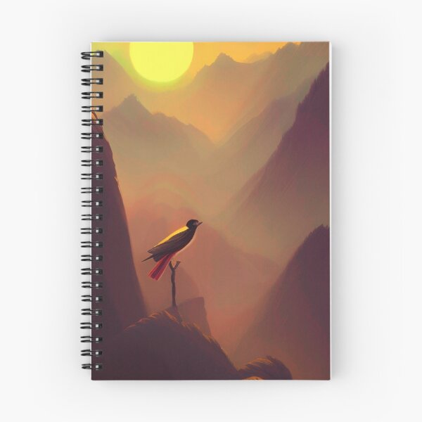 Item preview, Bird posing on a branch in the mountain at sunrise II designed and sold by PSYCO-art.