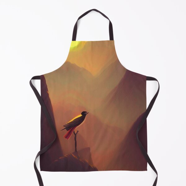 Item preview, Bird posing on a branch in the mountain at sunrise II designed and sold by PSYCO-art.
