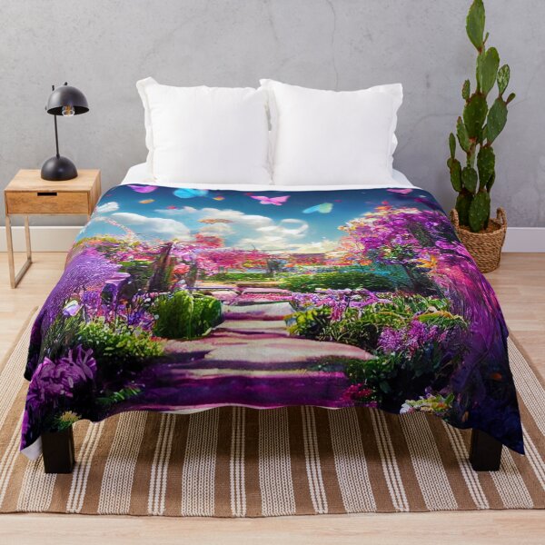 Item preview, a garden filled with lots of purple flowers designed and sold by DesignAtYO.
