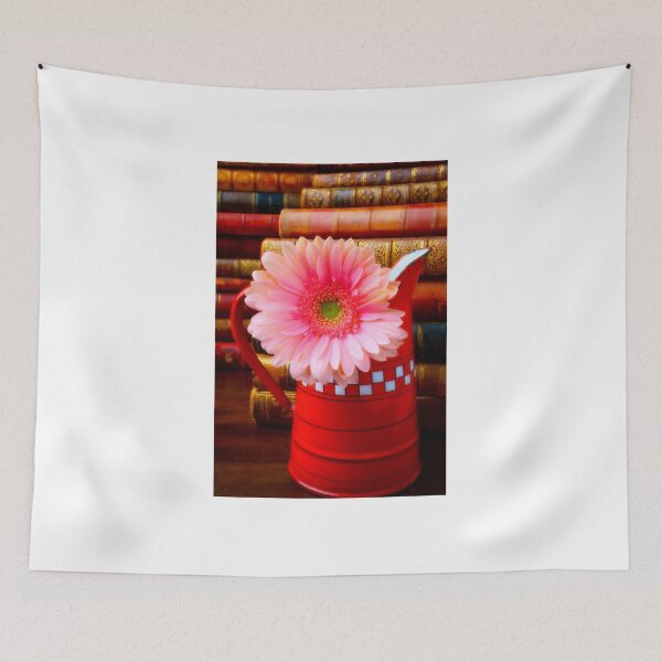 Item preview, Pink Daisy In Red French Pitcher designed and sold by Garry Gay.