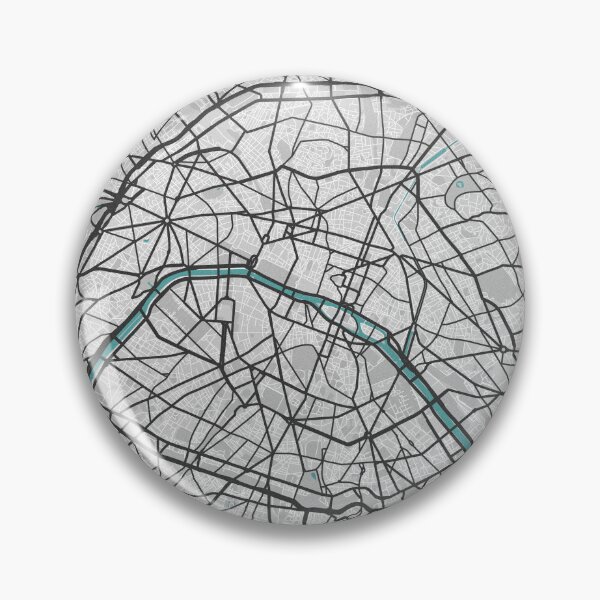 Item preview, Paris France Map - Minimal Style w/ Roads designed and sold by wxnw-designs.