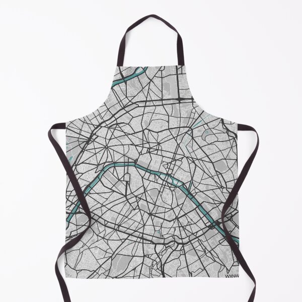 Item preview, Paris France Map - Minimal Style w/ Roads designed and sold by wxnw-designs.