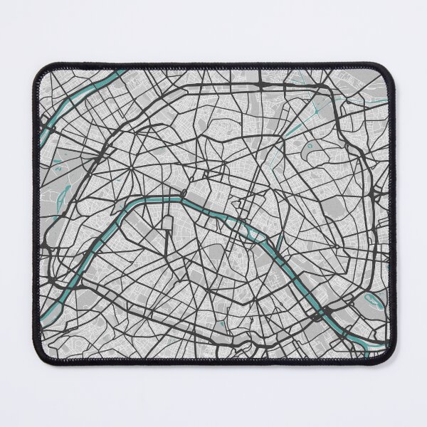 Item preview, Paris France Map - Minimal Style w/ Roads designed and sold by wxnw-designs.