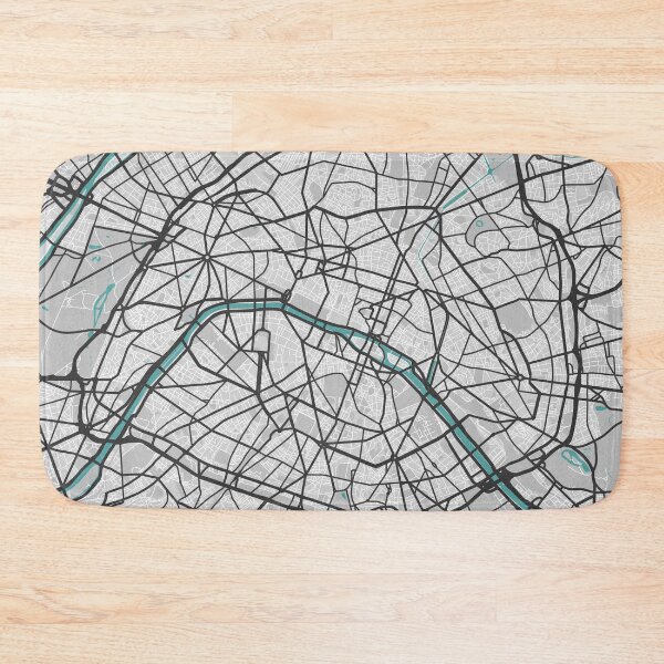 Item preview, Paris France Map - Minimal Style w/ Roads designed and sold by wxnw-designs.