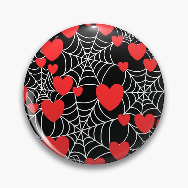 Item preview, Spiderwebs and hearts dark background large scale designed and sold by Rosefurn.