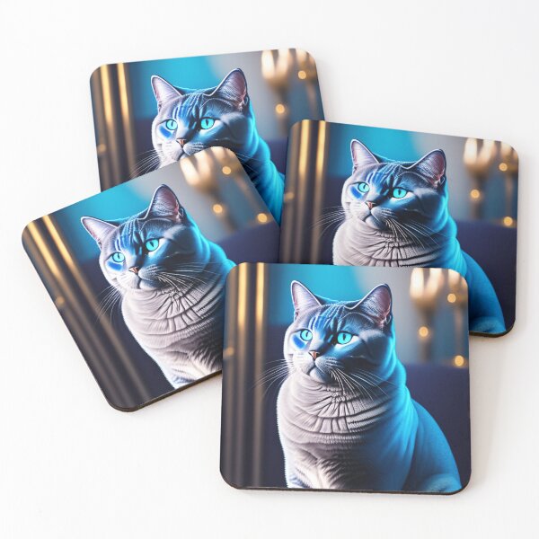 Item preview, Add Some Furry Blue Fun to Your Life with British Shorthair Art designed and sold by Nocturne  Paws.