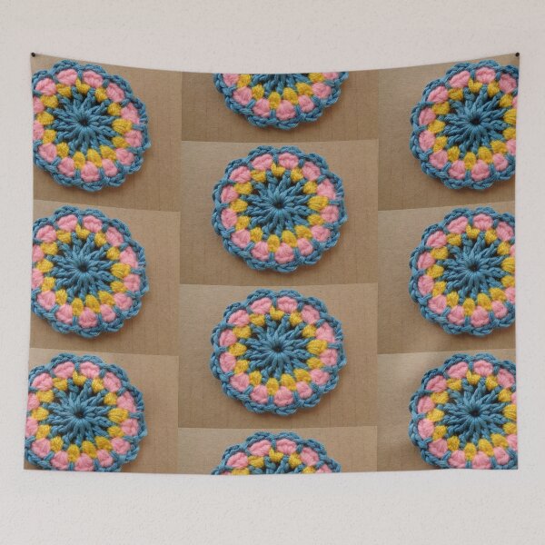Item preview, crocheted a mandala - wool - handwork // designed and sold by Lillrose.