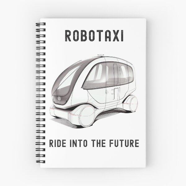 Item preview, Robotaxi Ride Into The Future White designed and sold by Paw Design.