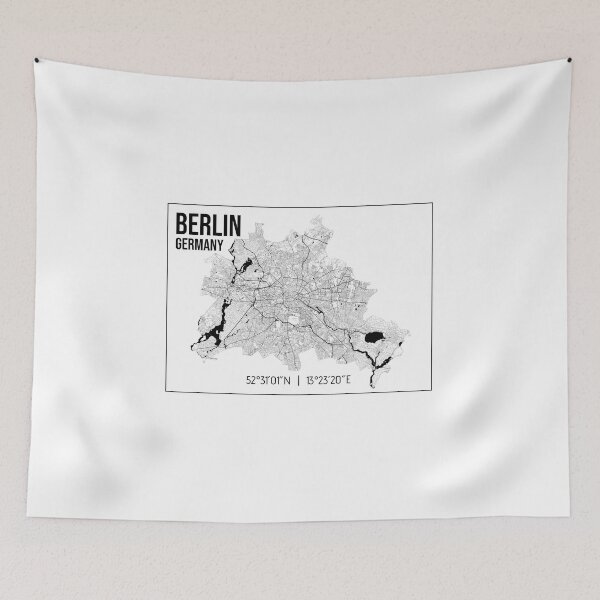 Item preview, Berlin - minimalistic map of the capital city of Germany designed and sold by jnt1981.