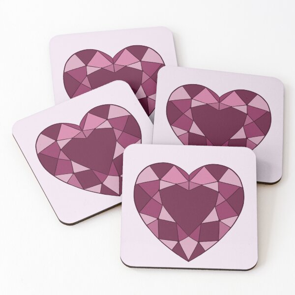 Item preview, Deep pink diamond heart designed and sold by Death-byart.