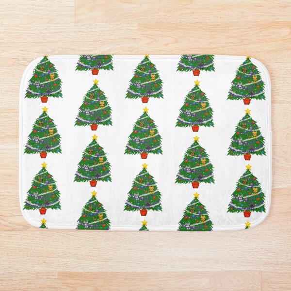 Aperçu de l'œuvre Sapin de Noël Pixel Chat créée et vendue par Sixmod.