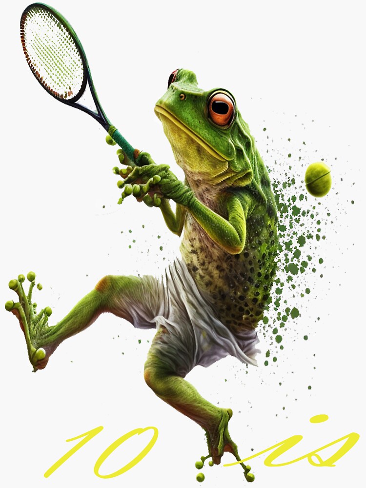 “frog playing tennis” Sticker for Sale by tamwork | Redbubble