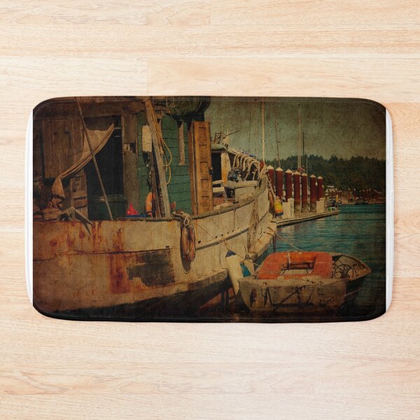 Item preview, Old Fishing Boat at Dock in Oregon designed and sold by blueskiesforme.