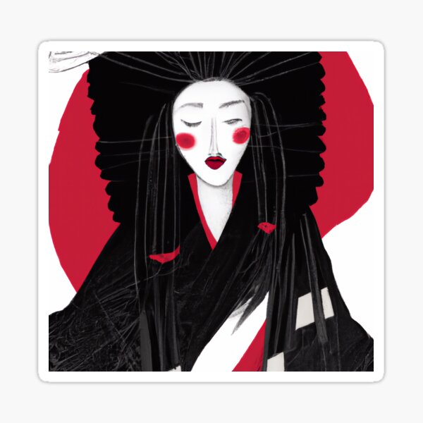 Japanese Geisha Sticker