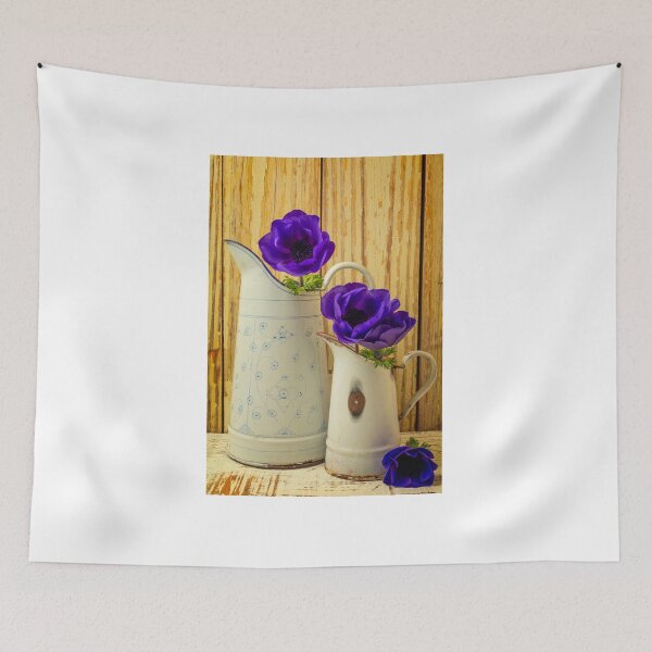 Item preview, Two French Pitches With Anemone Flowers designed and sold by Garry Gay.