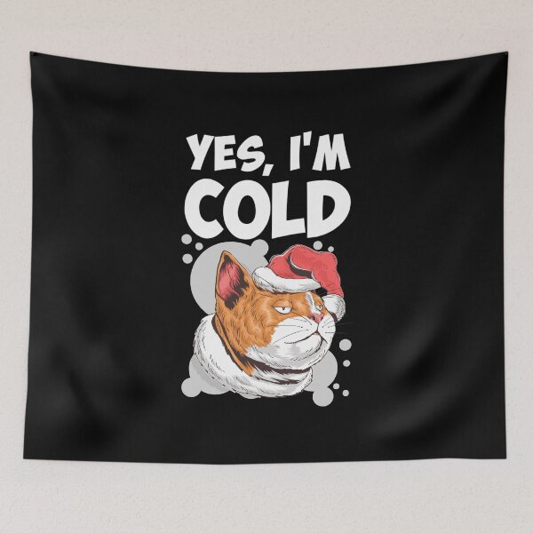 Item preview, Yes I am Cold Lazy Cat Face Cozy Chilly Days designed and sold by SweetbeStore.