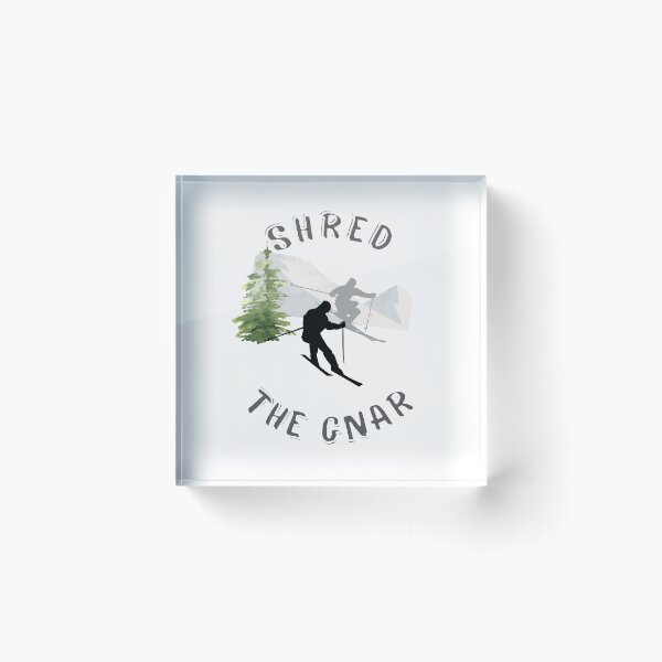 Artikelvorschau, Shred The Gnar Ski-Grafikdesign-T-Shirt entworfen und verkauft von Willow65625.