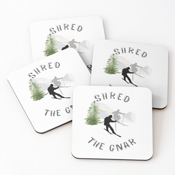 Item preview, Shred The Gnar Skiing Graphic Design T-Shirt designed and sold by Willow65625.