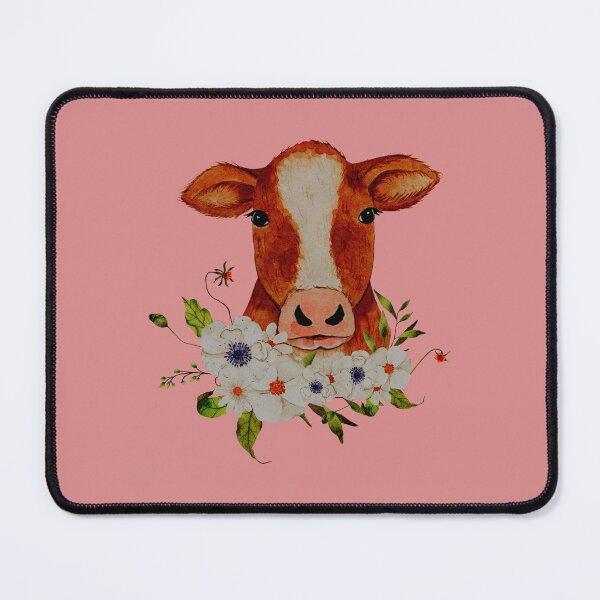 Item preview, Cow with flower Face, designed and sold by TheCatmeow2000.