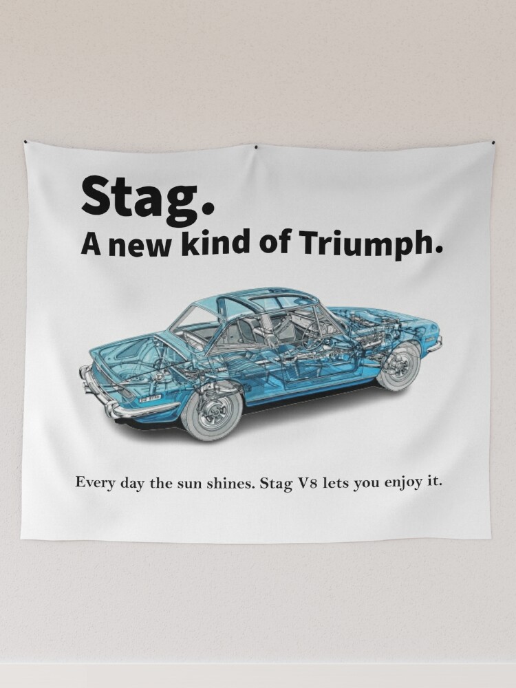 Stag Power: A New Era of Triumph Tapestry for Sale by Triumph-Stagfan