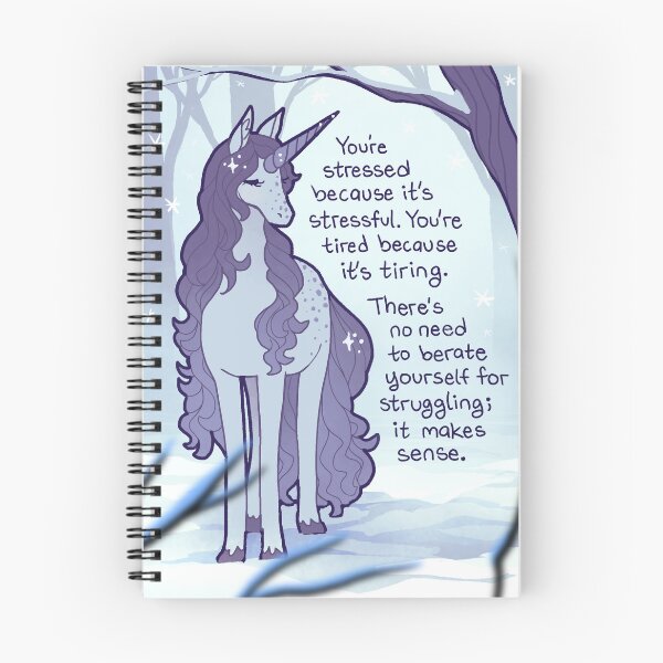 Item preview, "You're Stressed Because it's Stressful" Winter Unicorn designed and sold by thelatestkate.