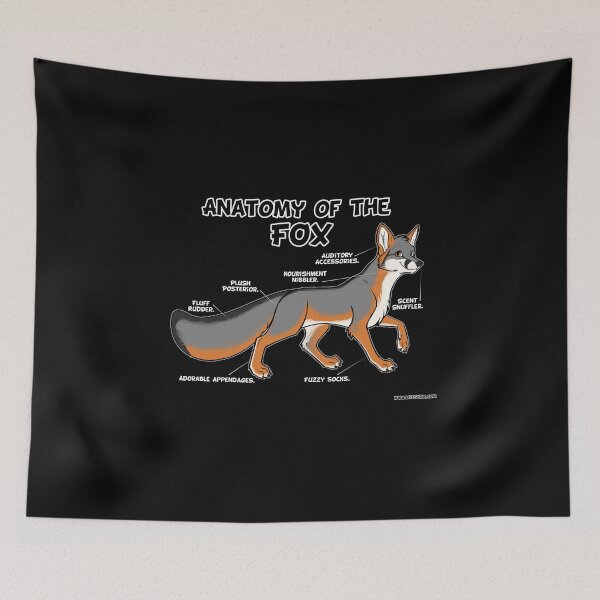 Item preview, Anatomy of the Fox - grey designed and sold by likeshine.
