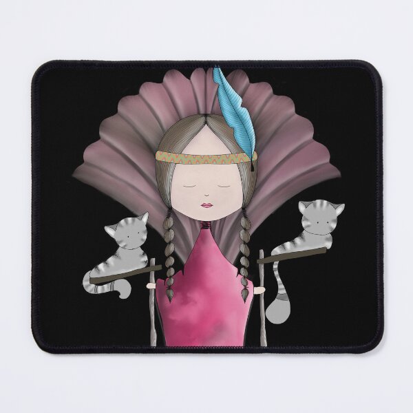 Item preview, The Feathered Guardian Keeper and her Cats - Alone with Friends designed and sold by AnnieSummers.