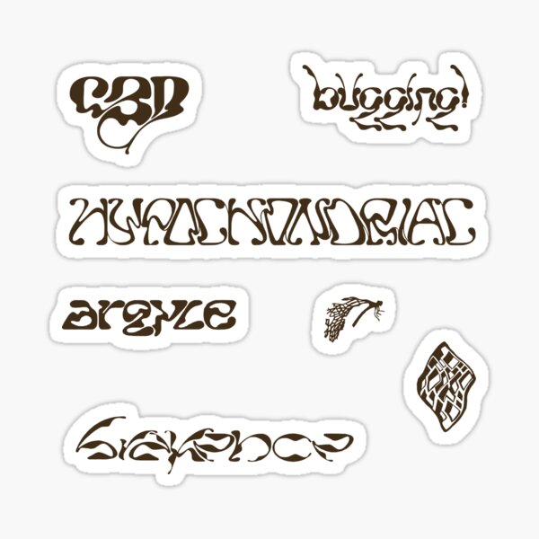 "Hypochondriac by Brakence Fan Pack" Sticker for Sale by StickTheSong Redbubble