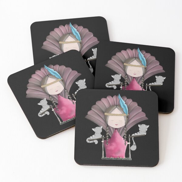 Item preview, The Feathered Guardian Keeper and her Cats - Alone with Friends designed and sold by AnnieSummers.