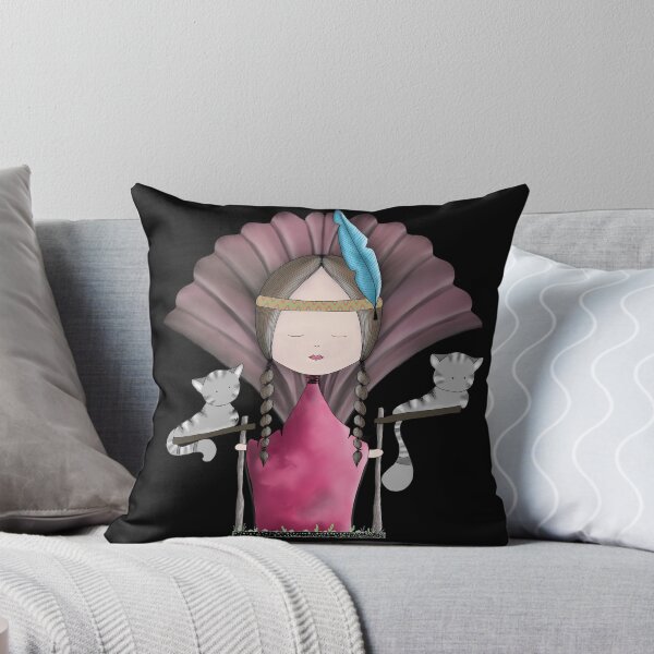 Item preview, The Feathered Guardian Keeper and her Cats - Alone with Friends designed and sold by AnnieSummers.