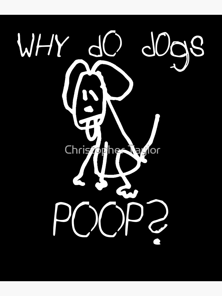 "Why do dogs poop?" Poster for Sale by ctaylorscs Redbubble