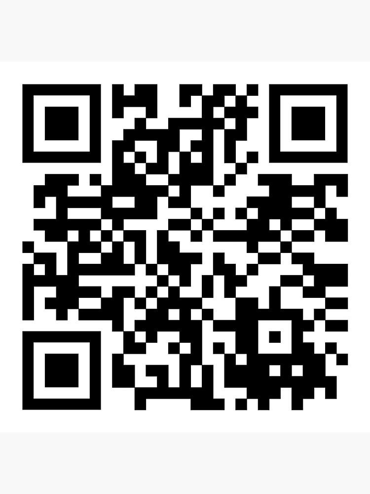 "QR code- Rick roll" Sticker for Sale by BombClownn | Redbubble
