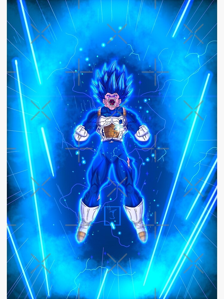 Vegeta Super Saiyan Blue Evolution Poster | Exclusive Art | Dragon Ball |  NEW