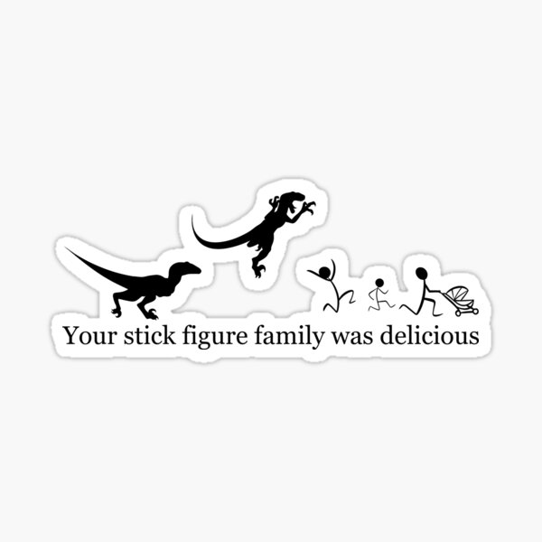 Family stick figure drawing Mounted Print by quali-shirts