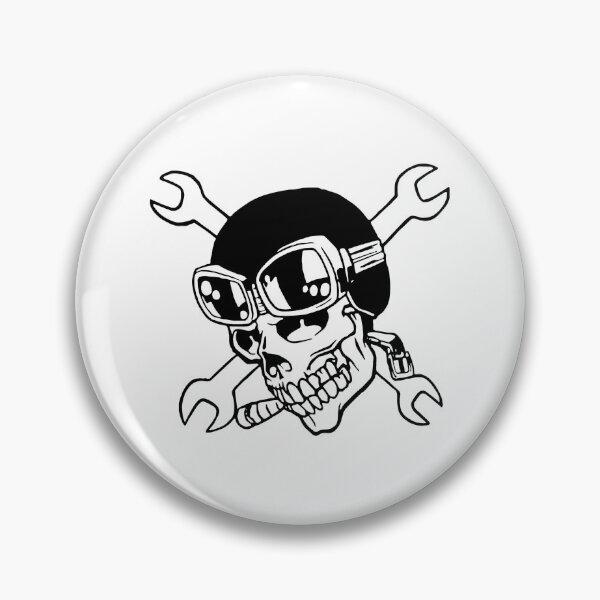 Item preview, Biker Skull and crossed spanner’s  designed and sold by OuterLimitz.