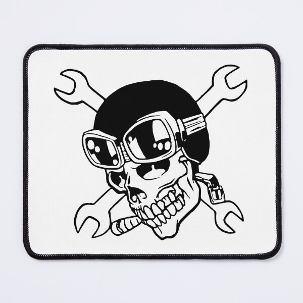Item preview, Biker Skull and crossed spanner’s  designed and sold by OuterLimitz.