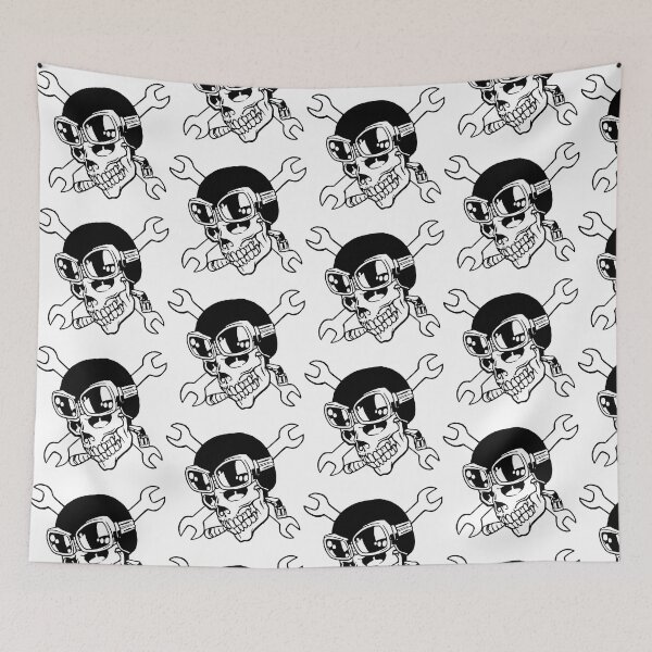 Item preview, Biker Skull and crossed spanner’s  designed and sold by OuterLimitz.