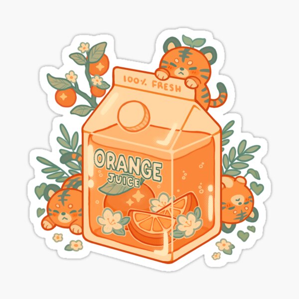 orange juice Sticker