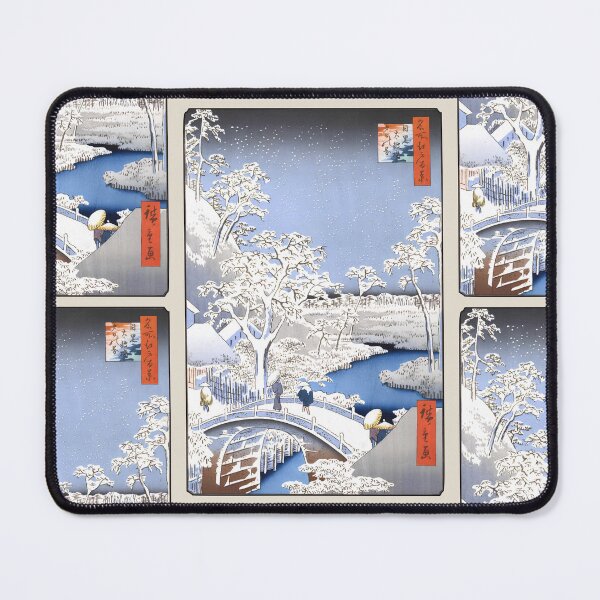 Item preview, Meguro Drum Bridge and Sunset Hill, No. 111 from One Hundred Famous Views of Edo Utagawa Hiroshige (Ando) designed and sold by TeeARTHY.